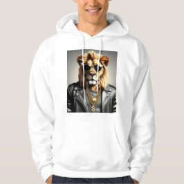 Koel dier met zonnebril en een leren jas hoodie