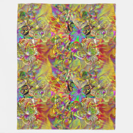 Koel dier naadloos patroon - Vlinders 1 Fleece Deken