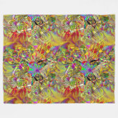 Koel dier naadloos patroon - Vlinders 1 Fleece Deken (Voorkant (Horizontaal))