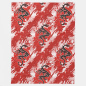 Koel dierlijk patroon - Draken 4 Fleece Deken (Voorkant)