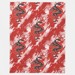 Koel dierlijk patroon - Draken 4 Fleece Deken