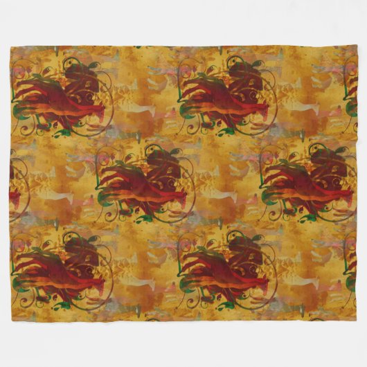 Koel dierlijk patroon - Giraffs 1 Fleece Deken (Voorkant (Horizontaal))