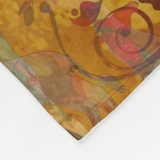 Koel dierlijk patroon - Giraffs 1 Fleece Deken (Hoek)