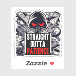 Koel direct uit geduld sticker