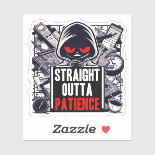 Koel direct uit geduld sticker (Vel)