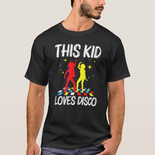 Koel Disco voor kinderen jongens 70-80-seconden na T-shirt (Voorkant)
