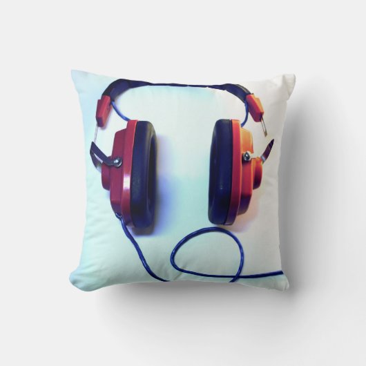 Koel Dj Headphones Kussen (Voorkant)