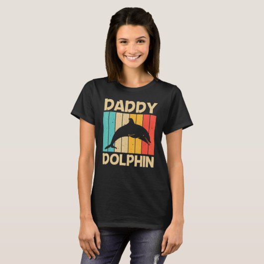 Koel dolfijn voor mannen Papa Dolphins Beluga Whal T-shirt (Voorkant volledig)