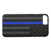 Koel donkere, verstoorde politiestijl Amerikaanse  Case-Mate iPhone Case (Achterkant (Horizontaal))