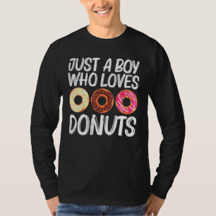 Koel donut art voor Kinder jongens chocolade met s T-shirt