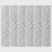 Koel Doodle Handmade Herringbone Boho Minimal Cadeaupapier (Vlak)