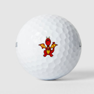 Koel dragon die Basketball speelt Golfballen