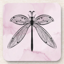Koel Dragonfly Cottcore Roze Bier Onderzetter