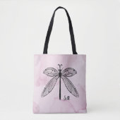Koel Dragonfly Cottcore Roze Monogram Canvas tas (Voorkant)