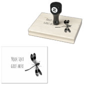 Koel Dragonfly Voeg uw persoonlijke tekst toe Rubberstempel (Gestempeld)