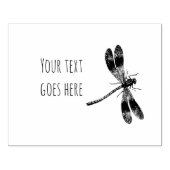 Koel Dragonfly Voeg uw persoonlijke tekst toe Rubberstempel (Afrduk)
