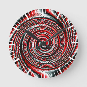 Koel driedimensionale blokjes geweldige zwenkrob ronde klok