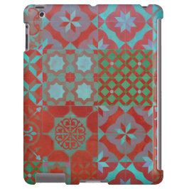 Koel-, driedubbele Egeïsche tegels in rood en blau Case-Mate iPhone Case