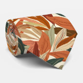 Koel drievoudig blad betegeld patroon stropdas (Opgerold)