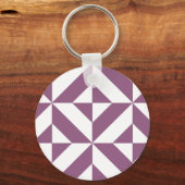 Koel druiven geometrisch deco kubuspatroon sleutelhanger (Voorkant)