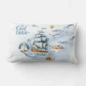 Koel dude schip in de oceaan aanpasbaar kussen (Voorkant)