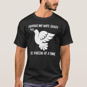 Koel duif voor mannen Papa Staple die duivenracism T-shirt