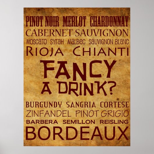 Koel een Drink Fancy? Poster! Poster (Voorkant)