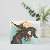 Koel een ezel met een bril en een pet briefkaart (Staand voorkant)