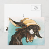 Koel een ezel met een bril en een pet briefkaart (Voorkant / Achterkant)