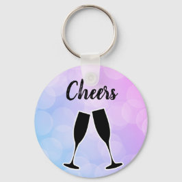 Koel een geweldig Trendy-Paars met jouw naam Sleutelhanger