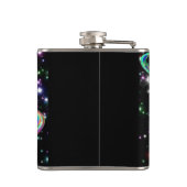 Koel een kolf met kleurrijk melkzuur. heupfles (Achterkant)