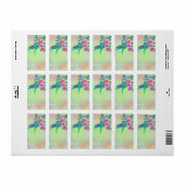 Koel een leuke waterverf met een koele bloem etiket (Full Sheet)