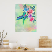 Koel een leuke waterverf met een koele bloem poster (Keuken)