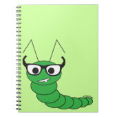 Koel een nerdy caterler met een bril notitieboek (Voorkant)