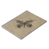 Koel een schattige trendy grijze splatters  vlinde notitieboek (Linkerzijde)