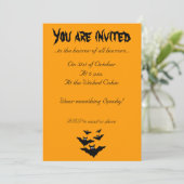 Koel een schattige vliegende vleermuizen Halloween Kaart (Staand voorkant)