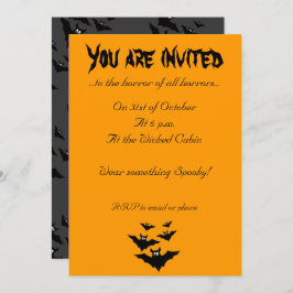 Koel een schattige vliegende vleermuizen Halloween Kaart