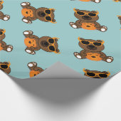 Koel een schattige zonnebril van beer Halloween en Cadeaupapier (Hoek)