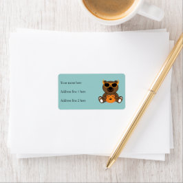 Koel een schattige zonnebril van beer Halloween en Etiket