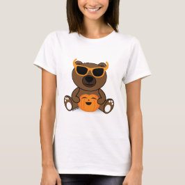 Koel een schattige zonnebril van beer Halloween en T-shirt