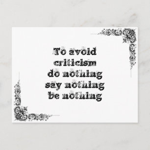 Koel een simpele wijsheidfilosofie die je zegt briefkaart