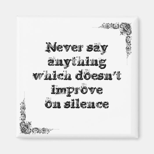 Koel een simpele wijsheidfilosofie die je zegt magneet (Voorkant)