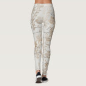 Koel een van een soort efemera bloemenpatroon vrou leggings (Achterkant)