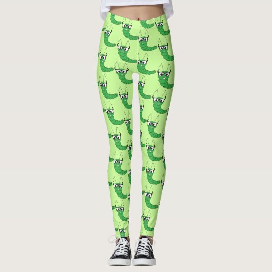 Koel een vreemde nerdy caterler met een glazen pat leggings (Voorkant)