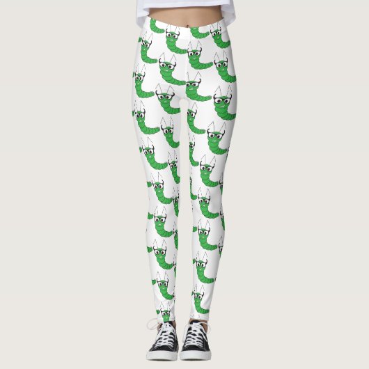 Koel een vreemde nerdy caterler met een glazen pat leggings (Voorkant)