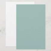 Koel eendenei-blauw - voeg eigen tekst, afbeelding briefpapier (Voorkant / Achterkant)