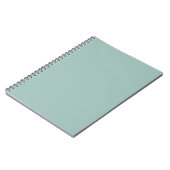 Koel eendenei-blauw - voeg eigen tekst, afbeelding notitieboek (Linkerzijde)