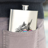 Koel eenhoorn met regenboogzonnebrillen flacon (Voorbeeld)