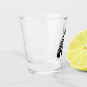 Koel eenhoorn met regenboogzonnebrillen shot glas (Links)