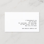 Koel eenvoudig - zwart - Abstract Visitekaartje (Achterkant)